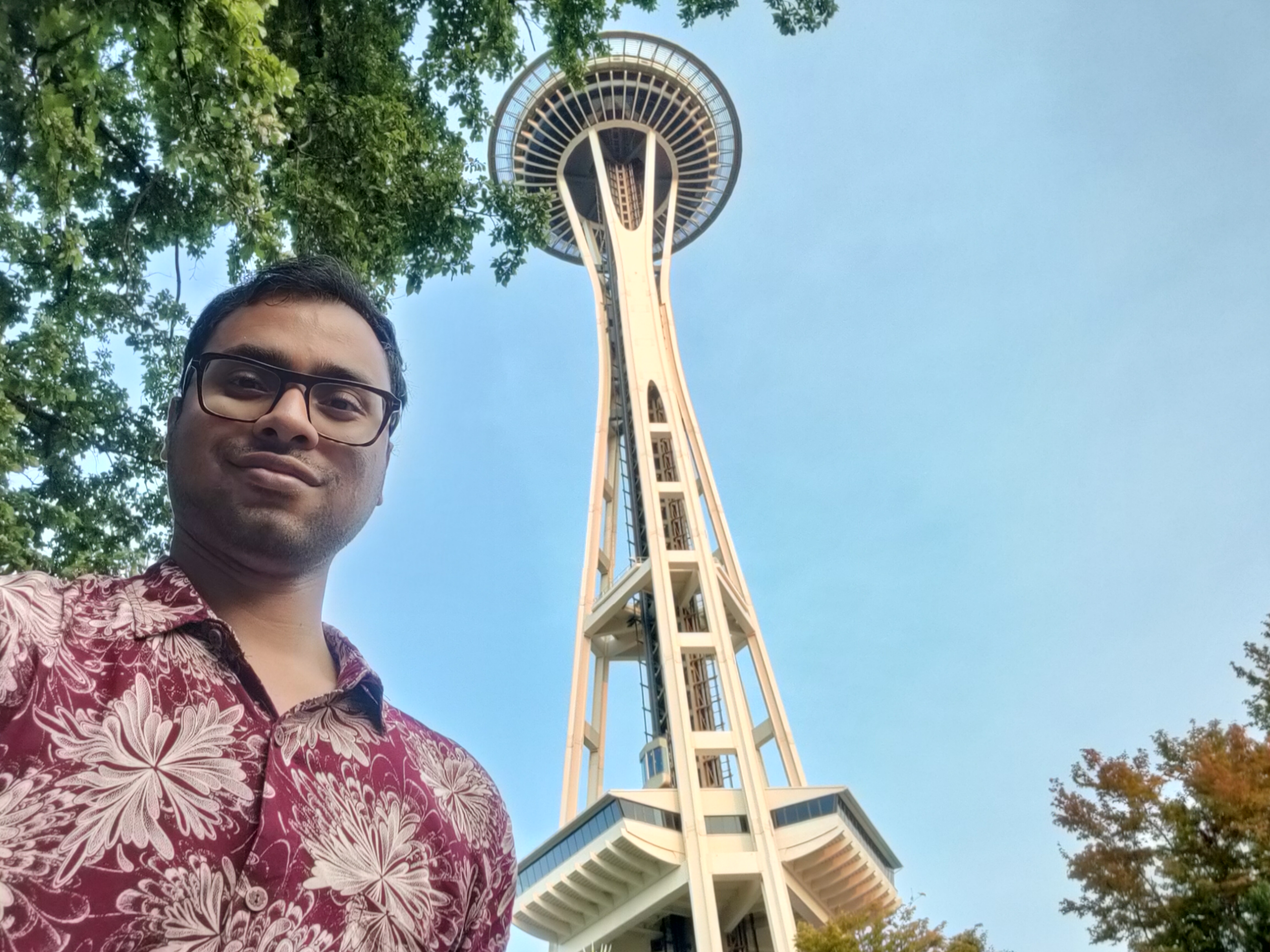 In front of the Space Needle, Seattle