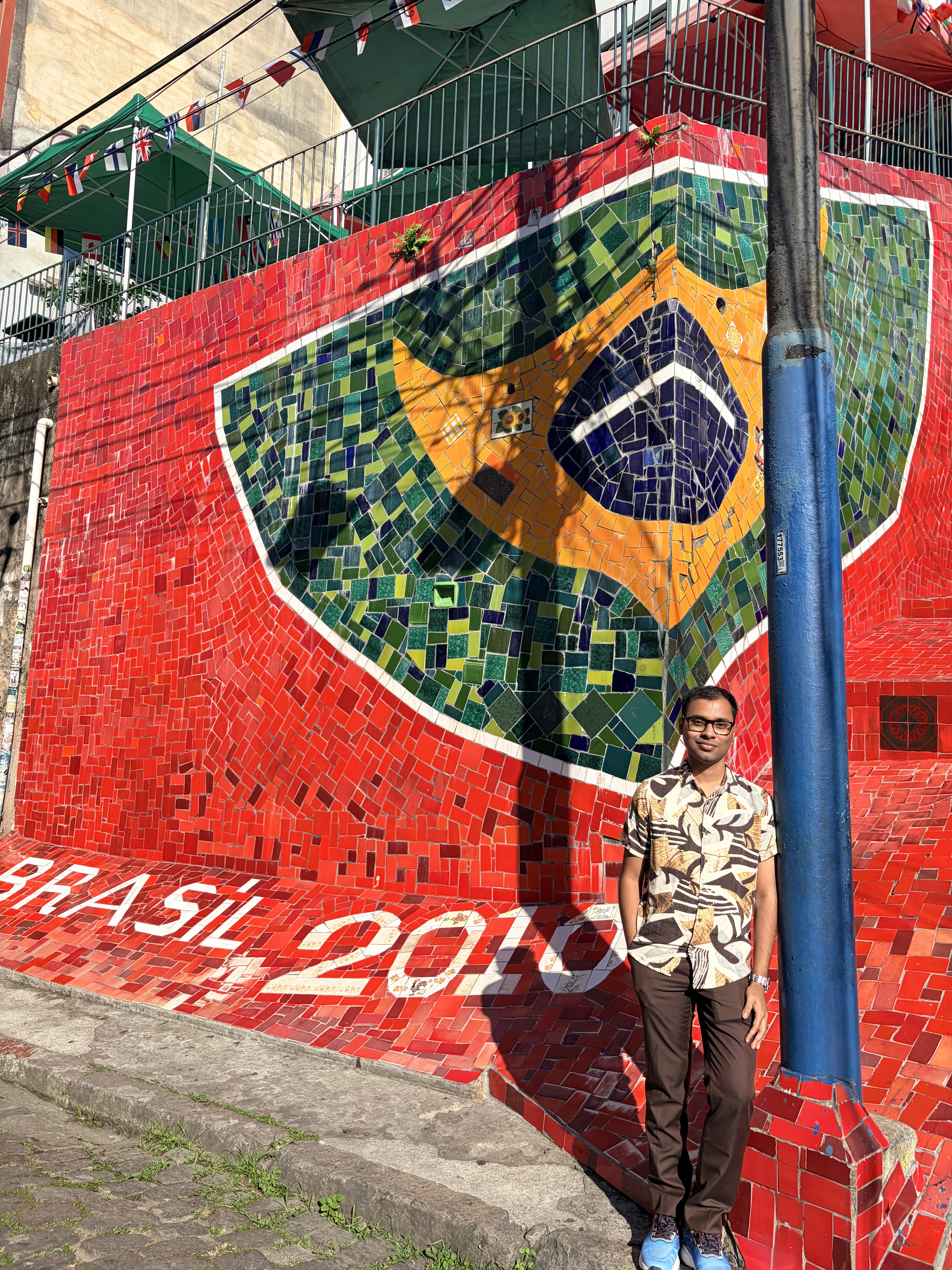 At Escadaria Selarón, Rio de Janeiro