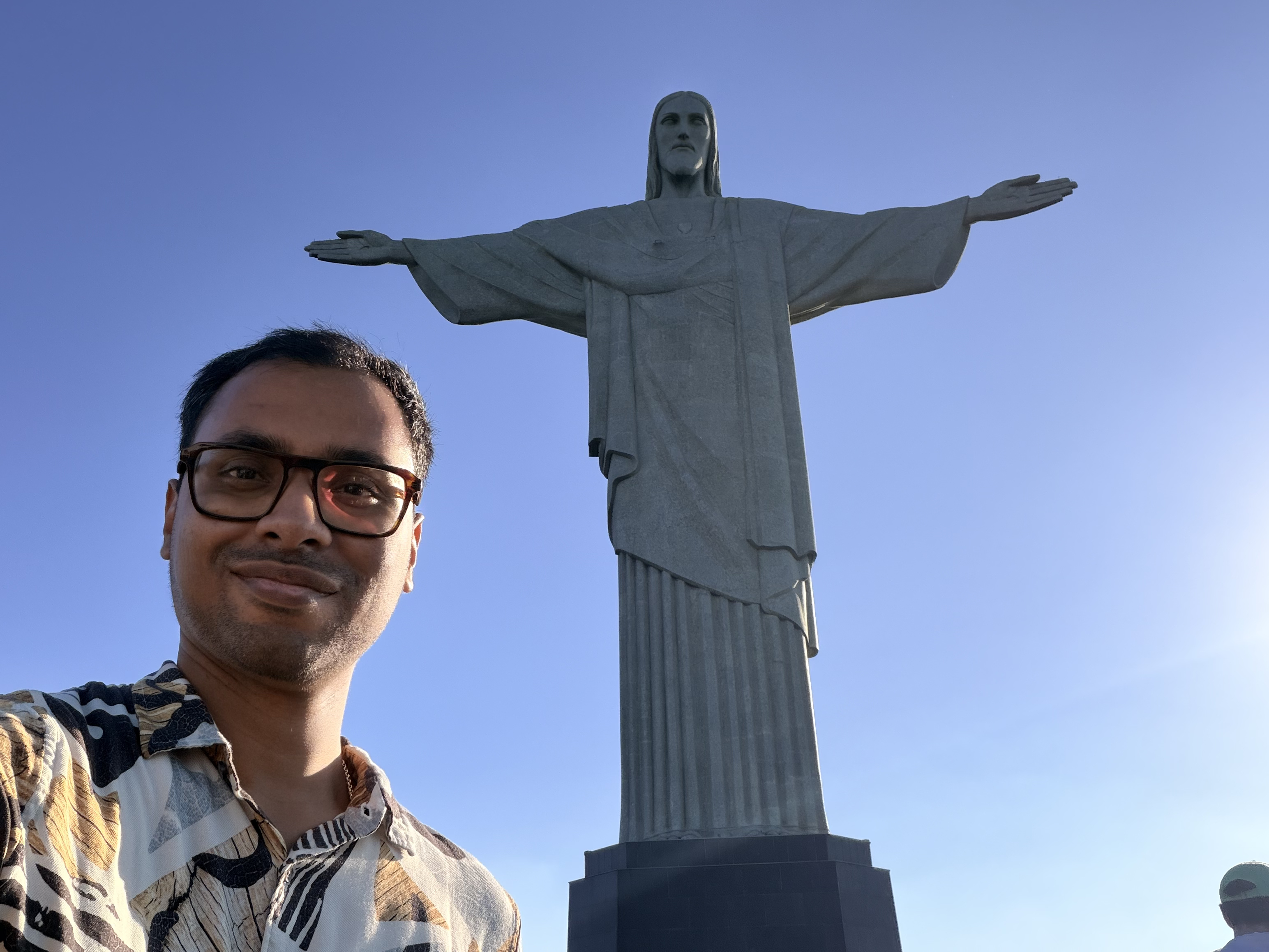 In front of Christ the Redeemer, Rio de Janeiro
