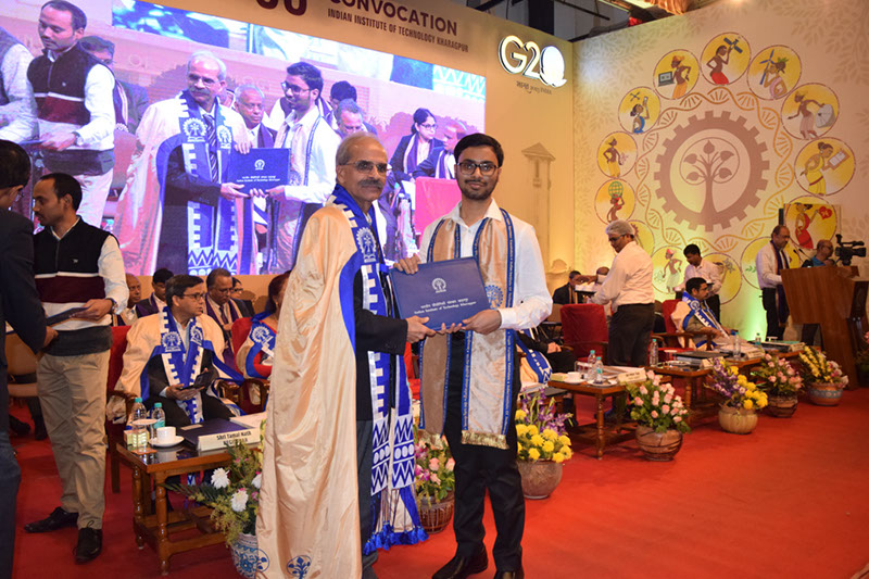 Receiving M.Tech degree, IIT Kharagpur
