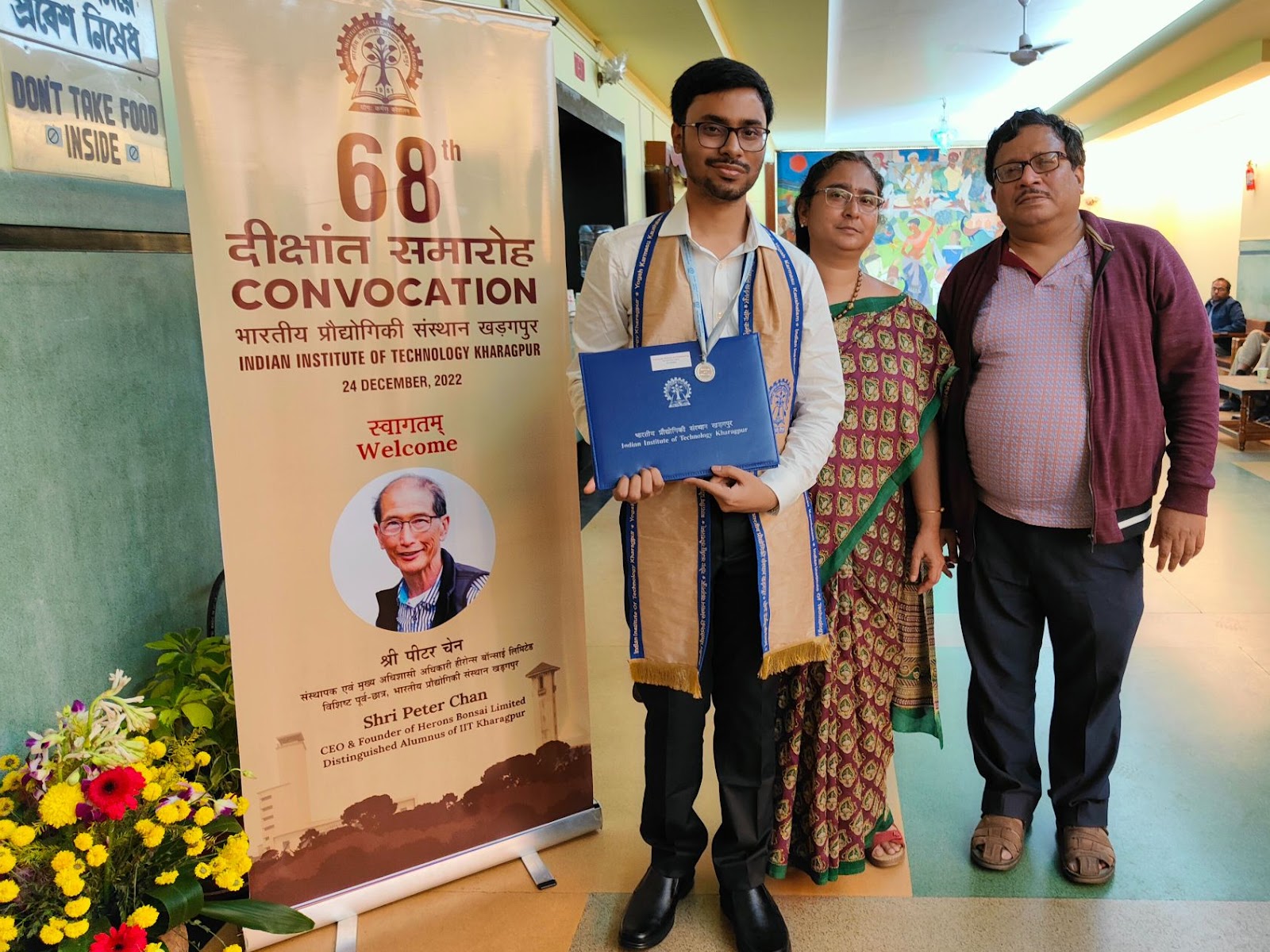 With parents, degree and Institute Silver Medal, Netaji Auditorium, IIT Kharagpur