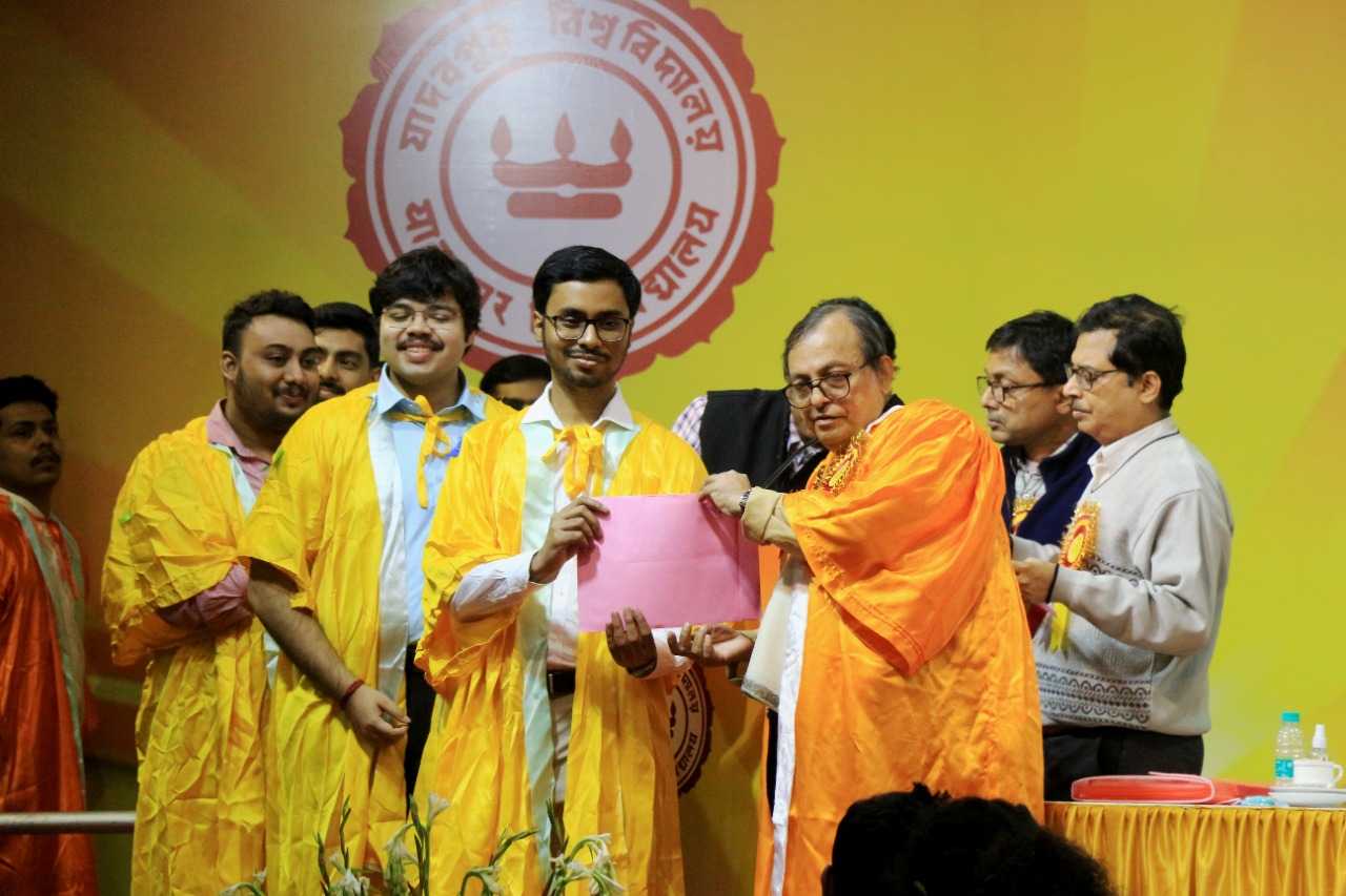Receiving B.E. degree, Jadavpur University